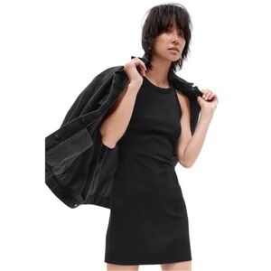 NWT GAP XL Black Tank Dress Ribbed Midi